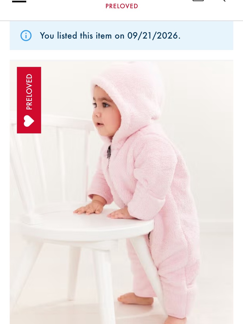 Hanna Andersson Soft Pink Hooded Bunting - Picture 1 of 5